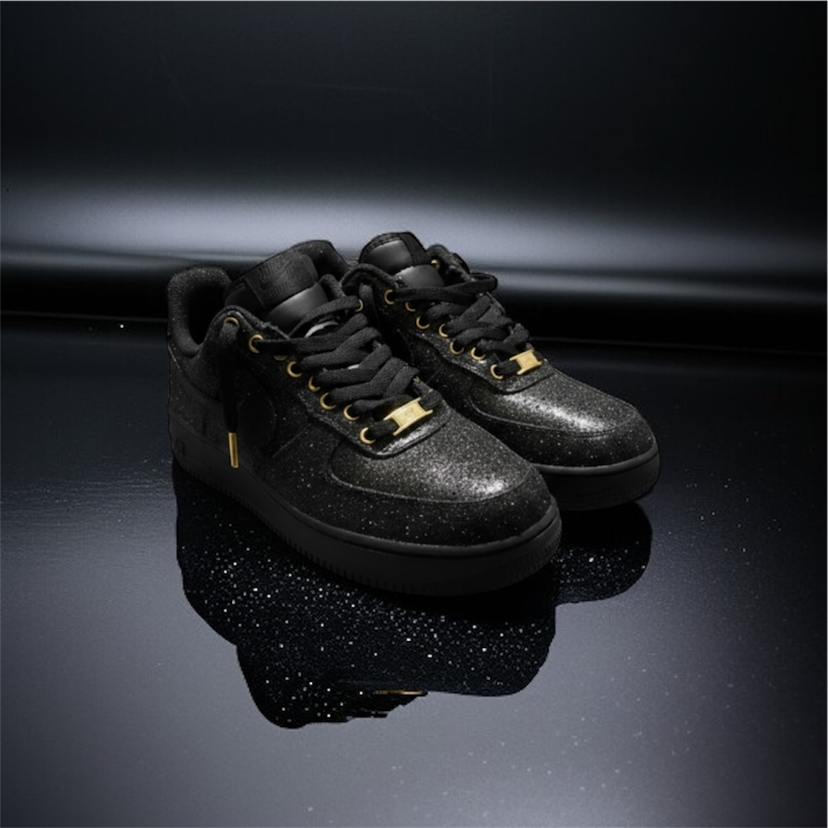 Glitter & Gold Red Bottoms AF1